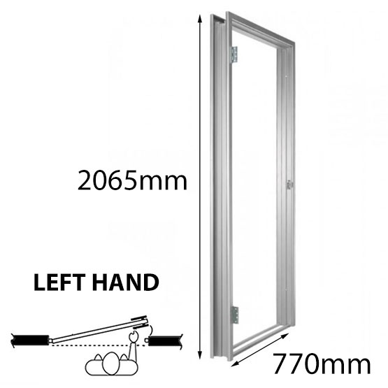 Door Frame Metal 820x2065mm LH 114mm Throat Brick Non-Rated