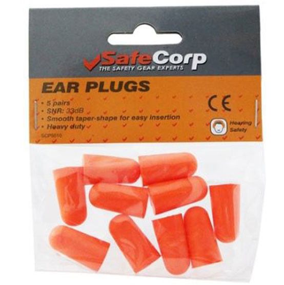 Ear Plugs Soft Foam Pack of 5 Pairs