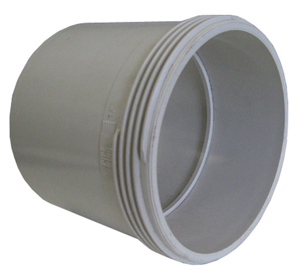 Pipe Coupling PVC DWV 100mm Threaded - Click Image to Close