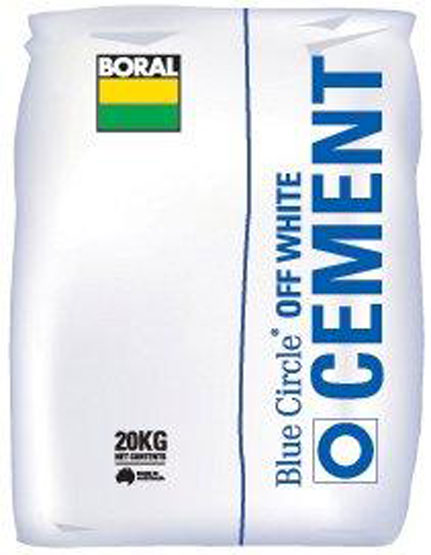 Cement Off White Boral 20kg Blue Circle - Click Image to Close