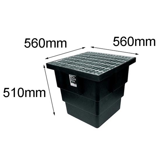 Reln Stormwater Pit Light Duty 560x560x510mm with Galvanised Grate