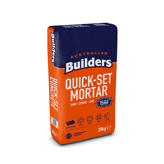 Mortar Quick-Set Australian Builders 20kg