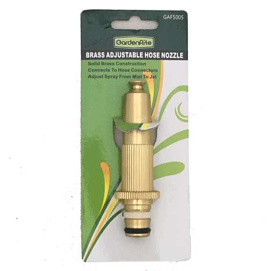 Hose Nozzle Adjustable Brass 12mm GardenRite