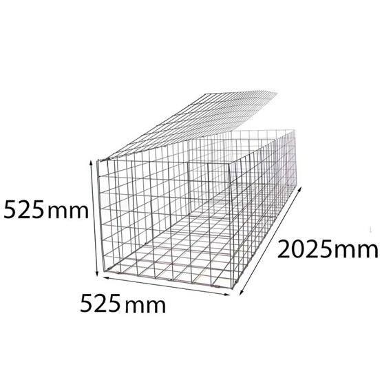Gabion Basket 2025x525x525mm (mesh 75x75mm, wire 4mm) Galfan Plus