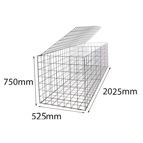 Gabion Basket 1950x525x750mm (mesh 75x75mm, wire 4mm) Galfan Plus