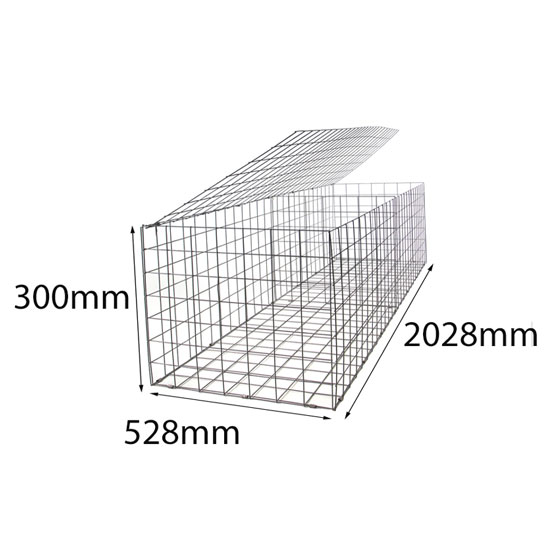 Gabion Basket 1950x525x300mm (mesh 75x75mm, wire 4mm) Galfan Plus