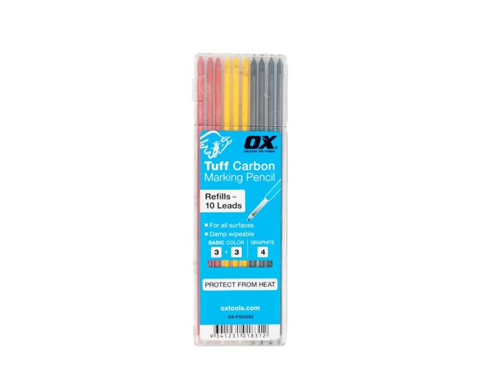 Pencil Carbon Leads ProTuff 10pack Basic Color & Graphite Lead Ox