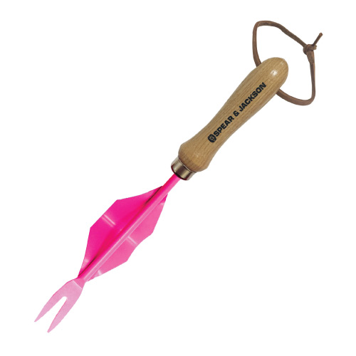 Colours Pink Hand Weeder Head Size 160 x 45mm Handle Length 122mm