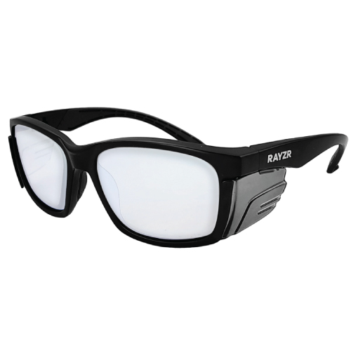 Safety Glasses Clear Lens Matte Black Frame Rayzr Maxi Safe