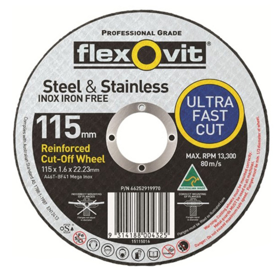 Cutting-Off Wheel Metal 115x1.6x22.2mm Ultra Thin
