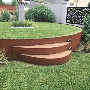 Rust look garden edging