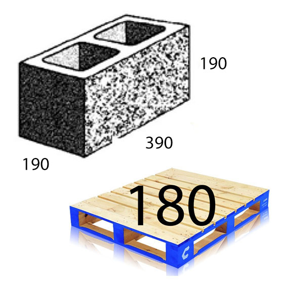Block 20.121 Split Face 190x390x190mm Baines Various Colours Each (108 per pallet)