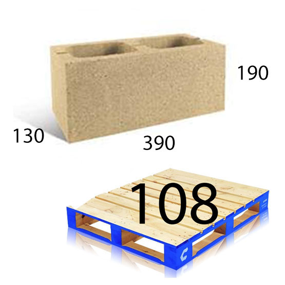 Block 20.01 Smooth Face Full Length 190x390x190mm Baines Various Colours Each