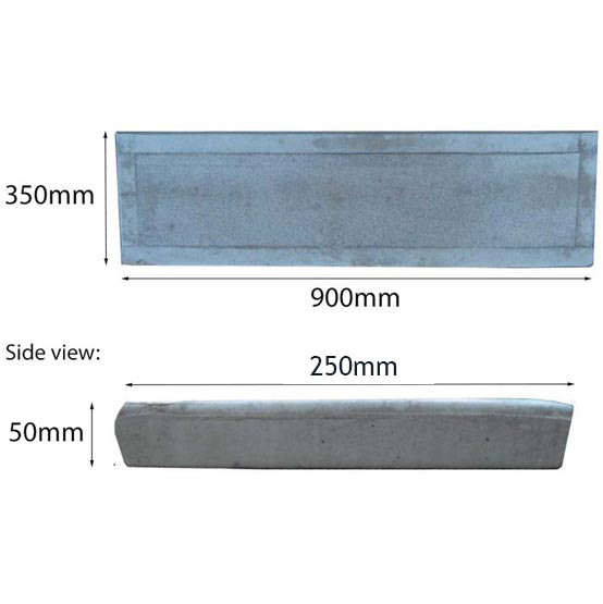Step Tread 900x250x50mm W/Bolt