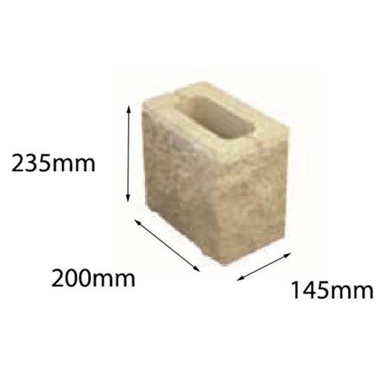 Block Tasman Retaining 1/2 Corner 235x145x200mm Each