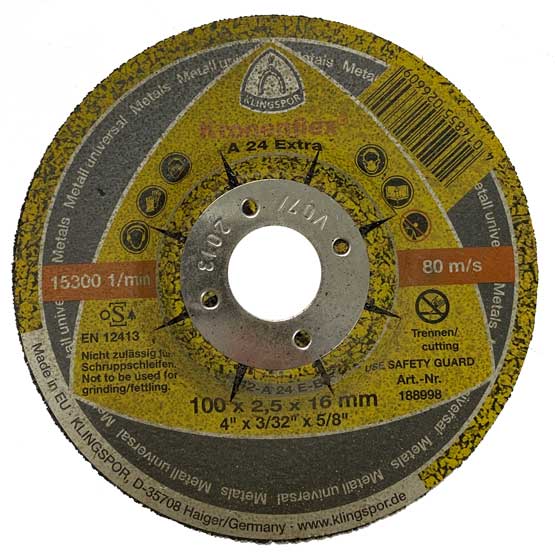 Cutting-Off Wheel Metal 100x2.5x16mm (Supra)