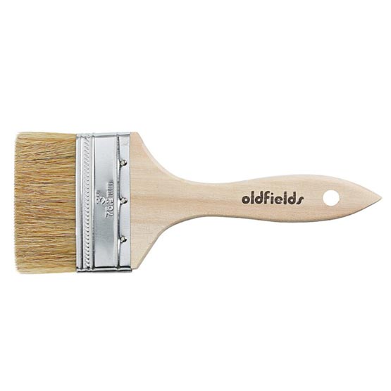 Paint Brush White Bristles 75mm