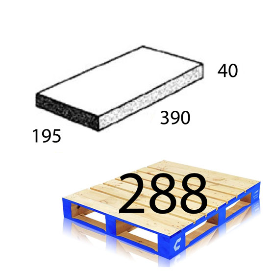 Block 50.31 Capping Tile 390x195x40mm Baines Various Colours Each