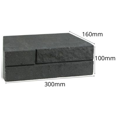 Block Natural Impressions Duostone 300x160x100mm Graphite