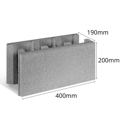 Block VersaSmooth Full 400x190x200mm Steel