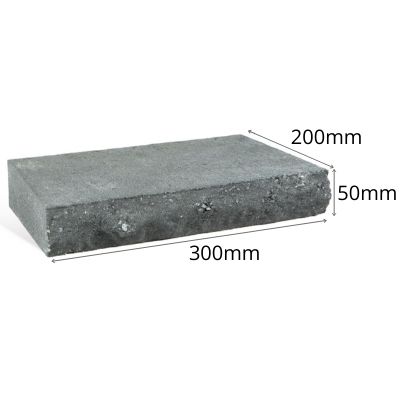 Block Natural Impressions Duostone Cap 300x200x50mm Ash