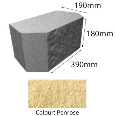 Block Norfolk Retaining Cap 390x190x180mm Penrose
