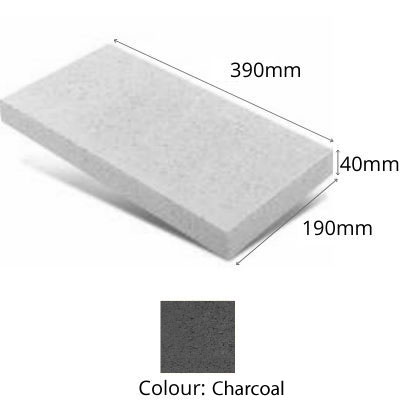 Block Versasmooth Cap 390x190x40mm Charcoal