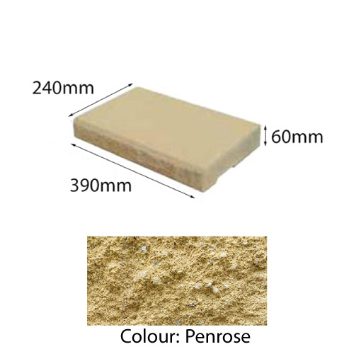 Block Tasman Retaining Full Cap 390x240x60mm Penrose Each (120 per pallet)