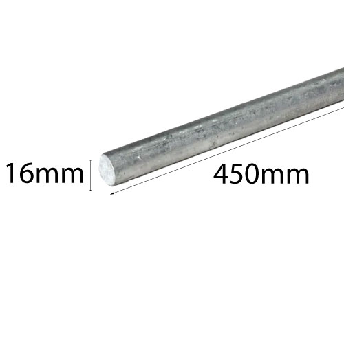 Dowel Bar Galvanised 16x450mm Bag=10