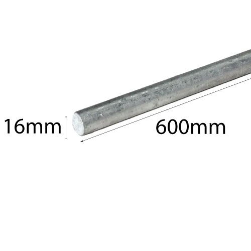 Dowel Bar Galvanised 16x600mm Bag=10